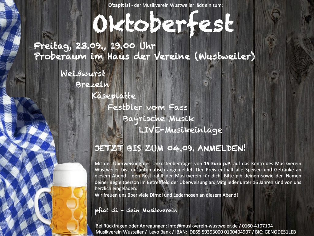 Einladung Oktoberfest